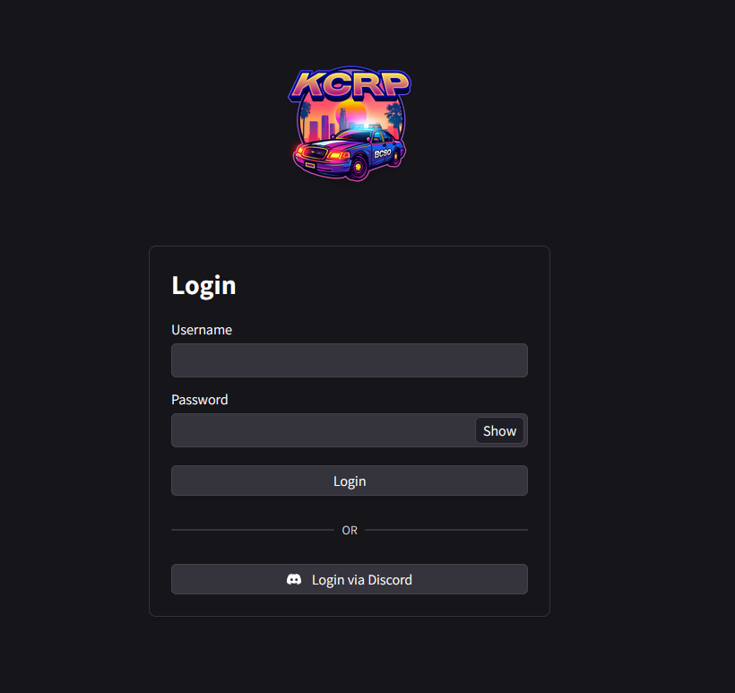 Image of Login Page